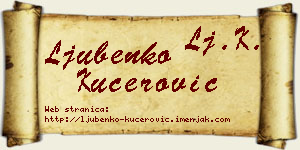 Ljubenko Kućerović vizit kartica